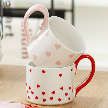 Mug hearts big tall handle - 250 ml