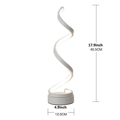 Spiral white lamp