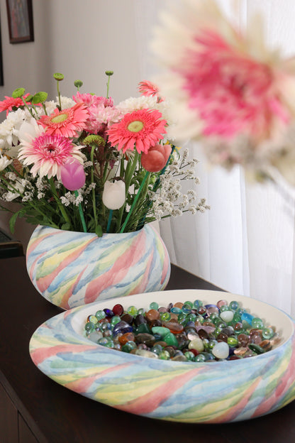 Big Handmade Colored Decor Plate