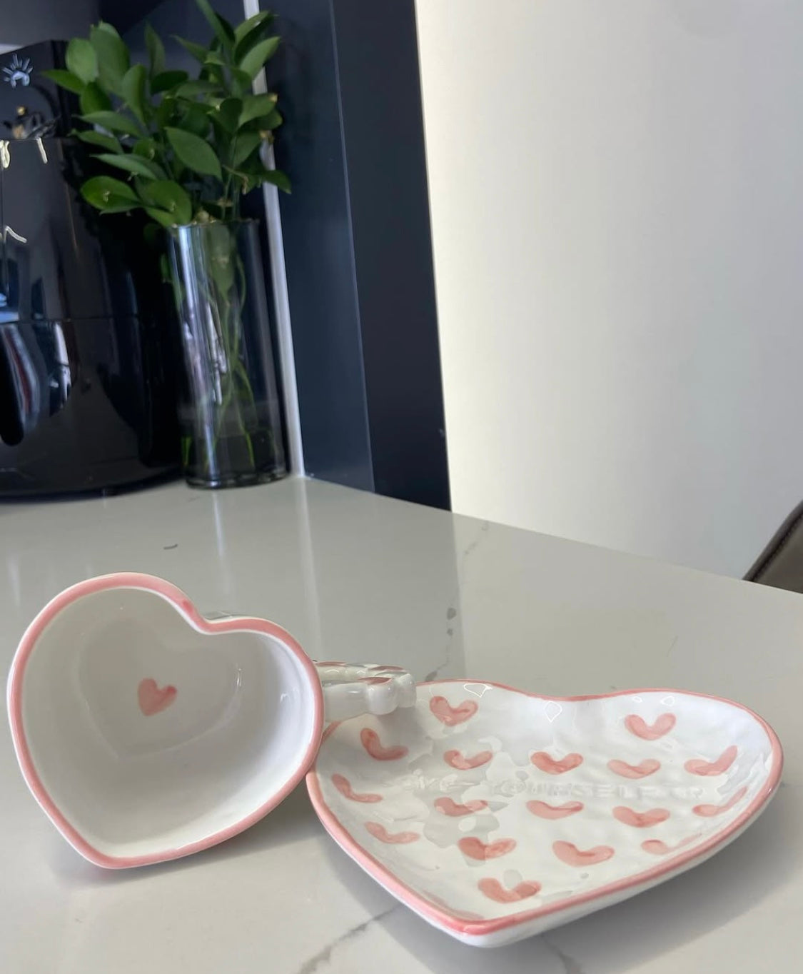 Heart shape Mug with Saucer hearts - 250 ml