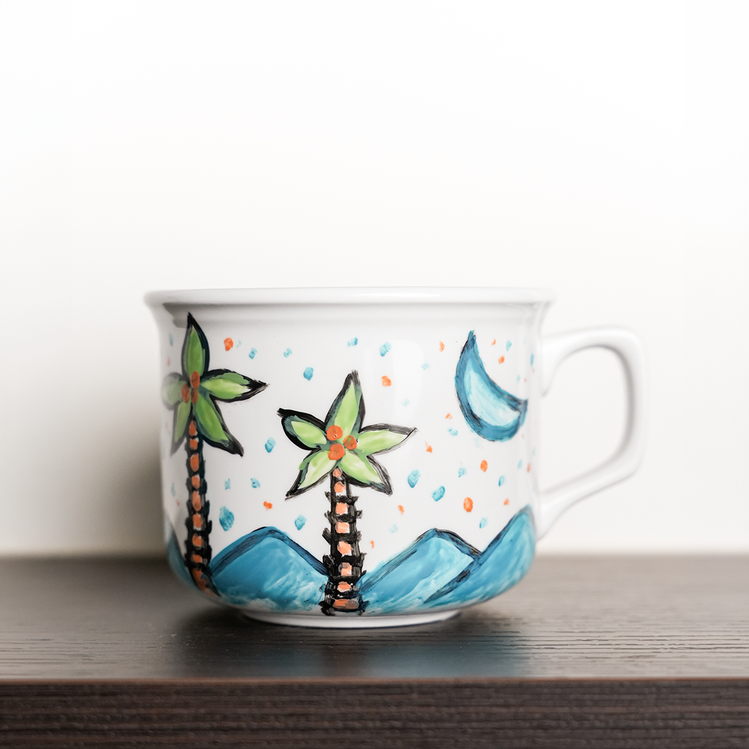 Hand-painted ceramic mugs