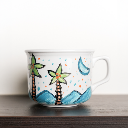 Hand-painted ceramic mugs