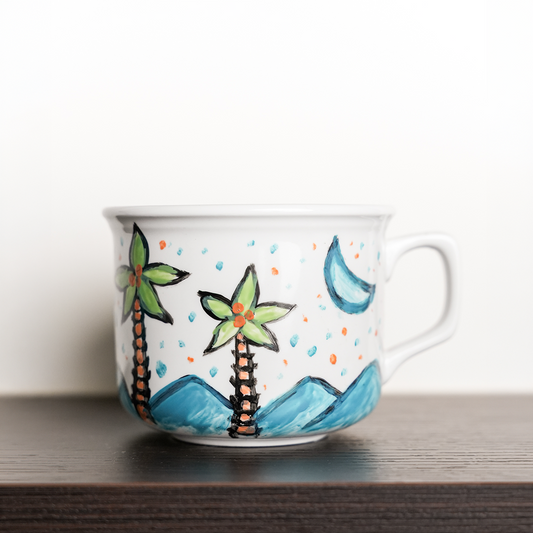 Hand-painted ceramic mugs