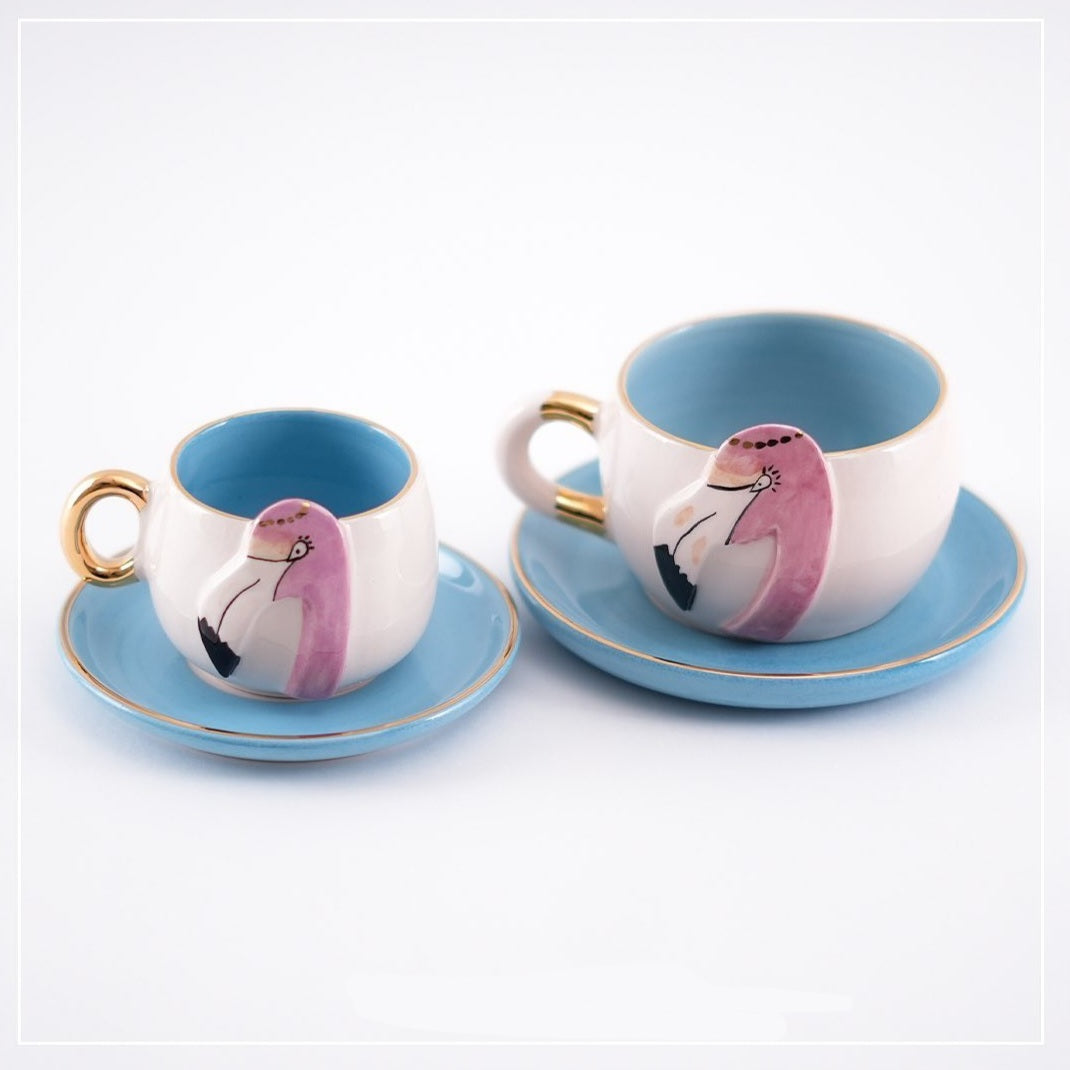 Flamingo tea cup