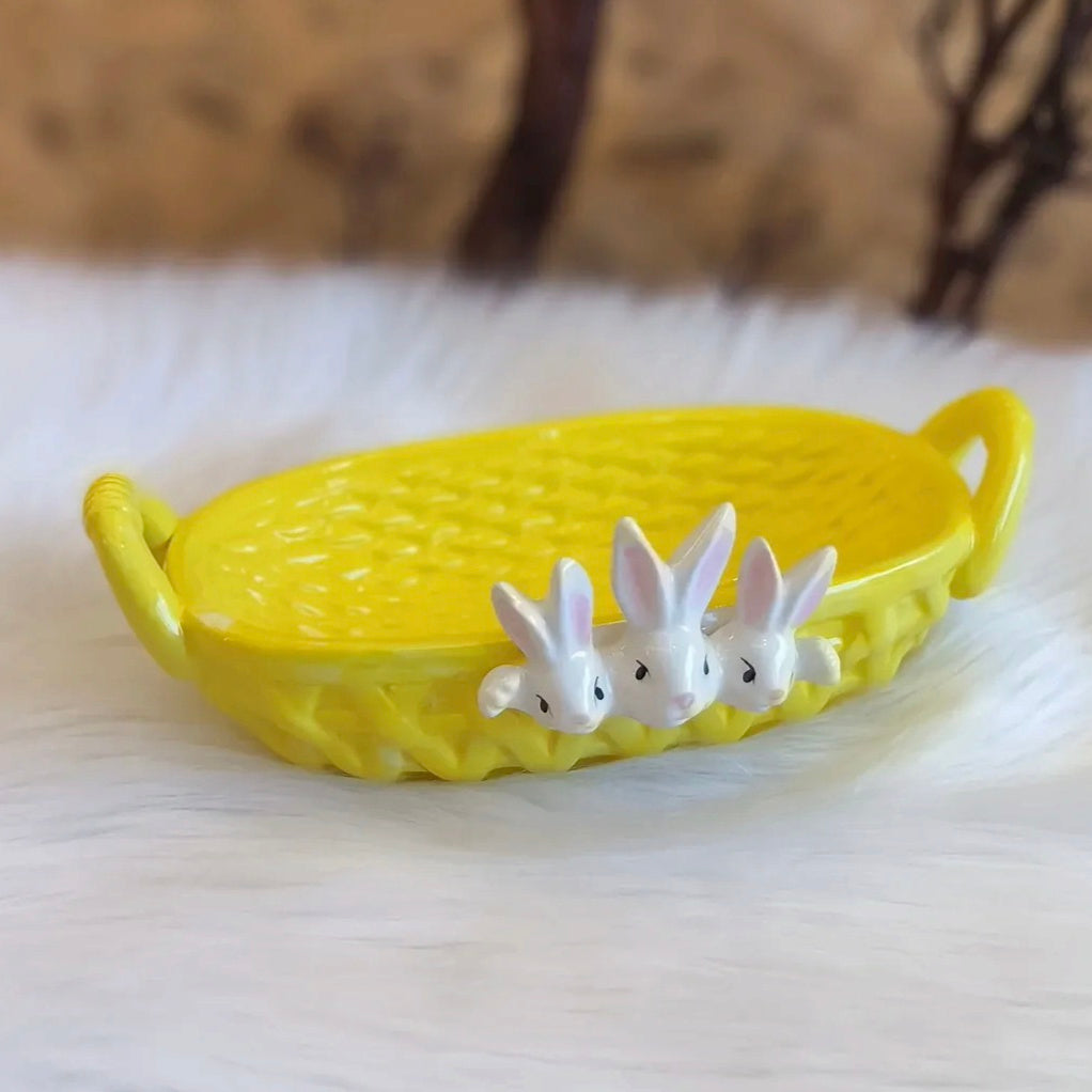 Three Rabbits Oval bowl