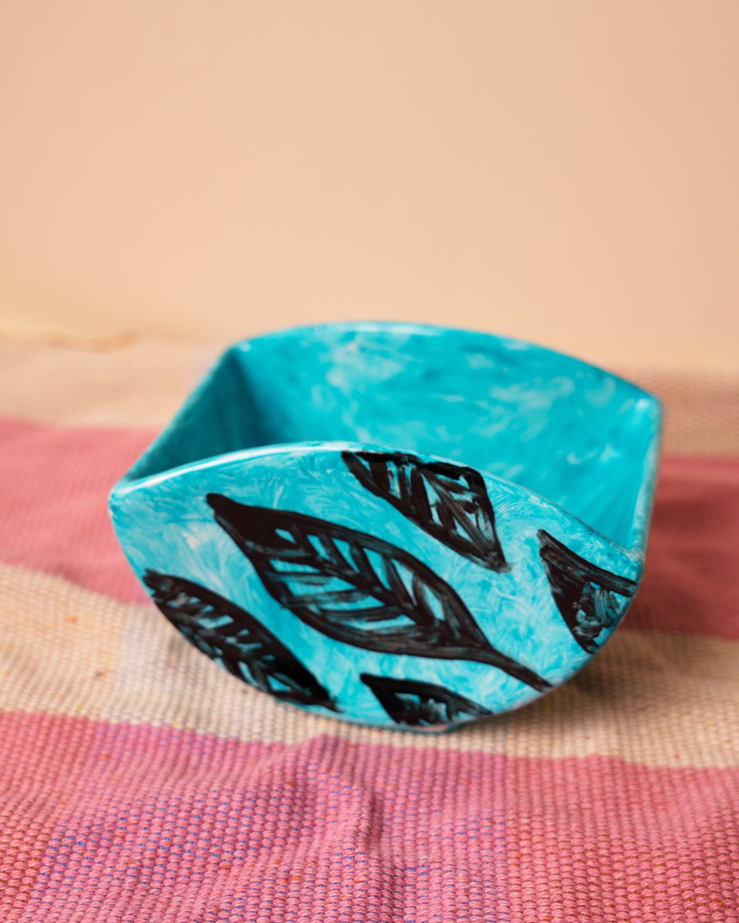 Square ceramic hand painted small 14*10cm