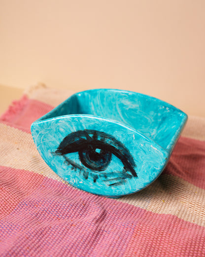 Square ceramic hand painted small 14*10cm