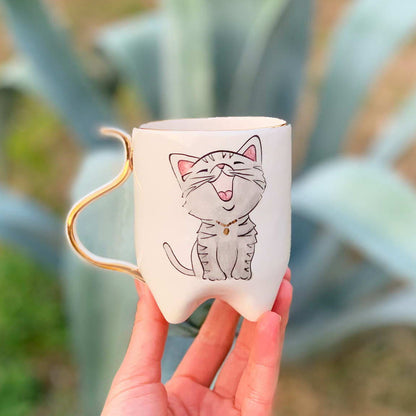 Female cat mug