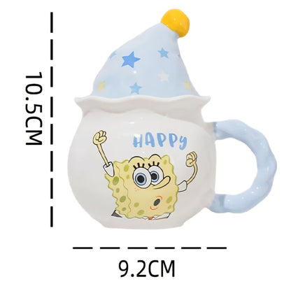 Sponge bob mug with cover