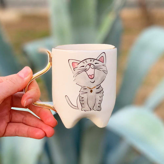 Female cat mug