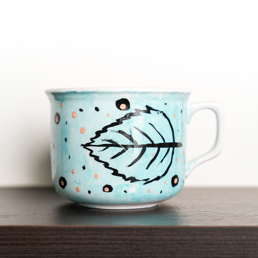 Hand-painted ceramic mugs