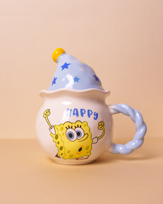 Sponge bob mug with cover