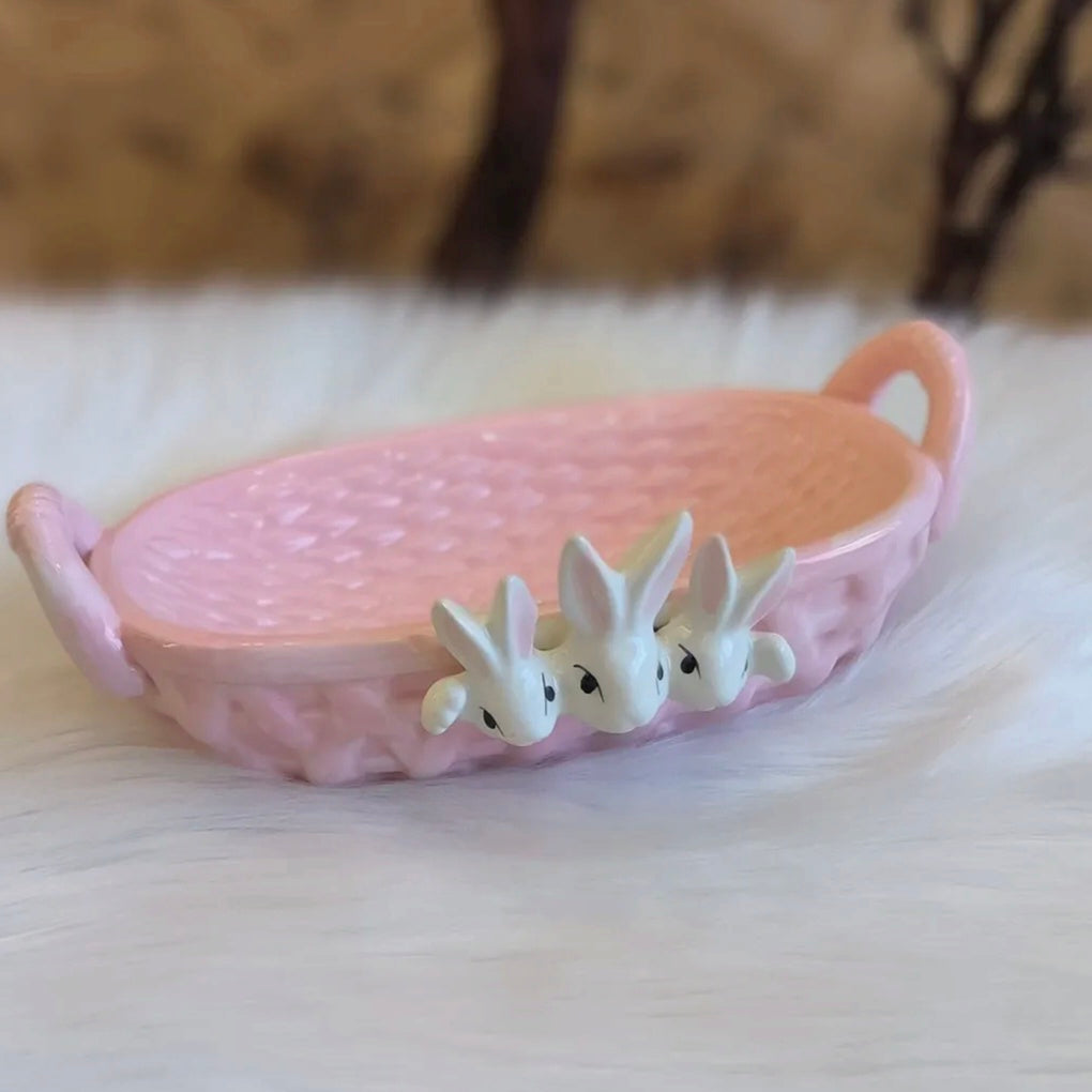 Three Rabbits Oval bowl