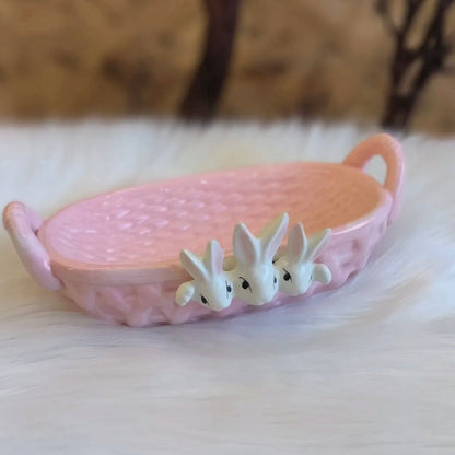 Three Rabbits Oval bowl