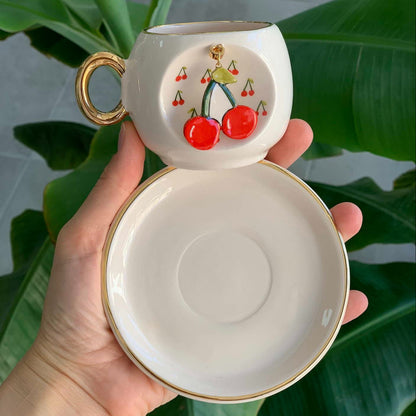 Cherry coffee cup