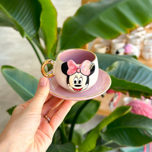 Minnie mouse coffee cup pink - 110ml
