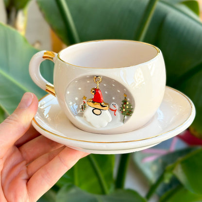 Papa noel tea cup
