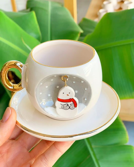 Snowman coffee cup