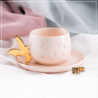 Transparent bird coffee cup