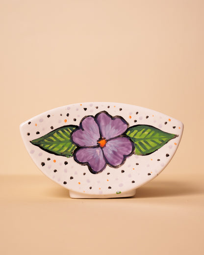 Square ceramic hand painted small 14*10cm
