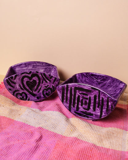 Square ceramic hand painted small 14*10cm