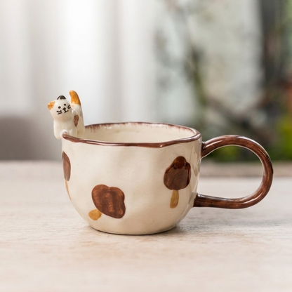 Mug cat on edge