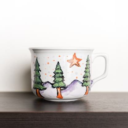 Hand-painted ceramic mugs