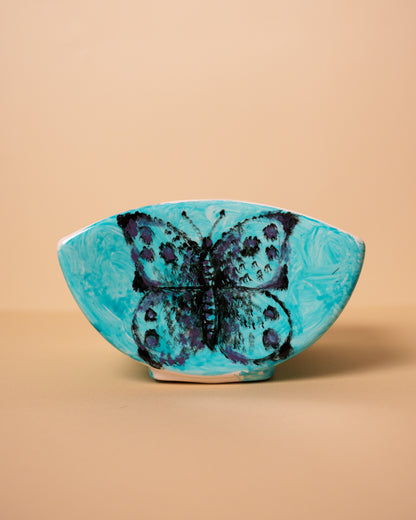 Square ceramic hand painted small 14*10cm