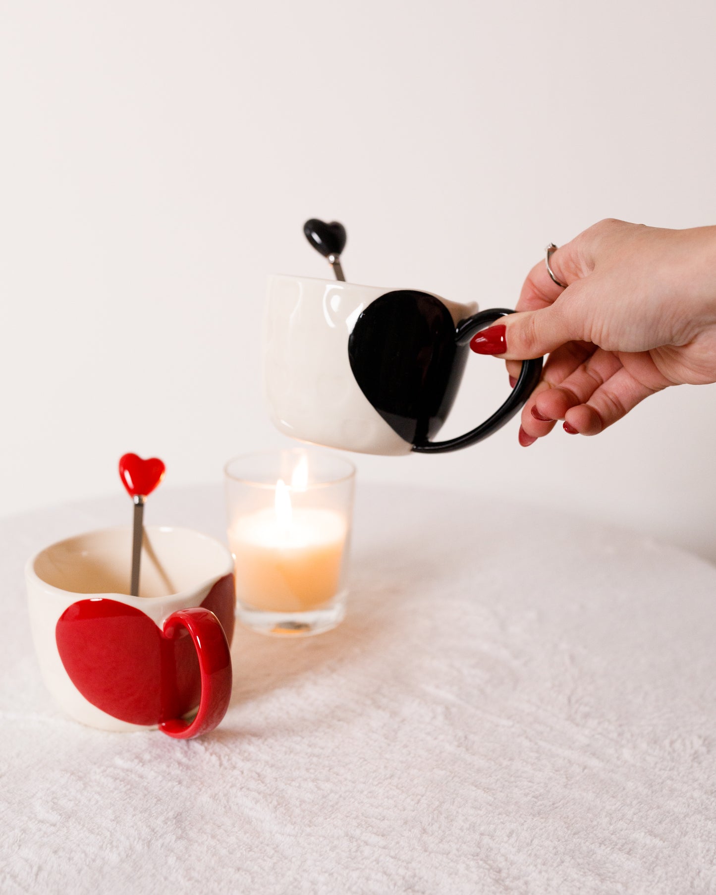 Heart mug with spoon